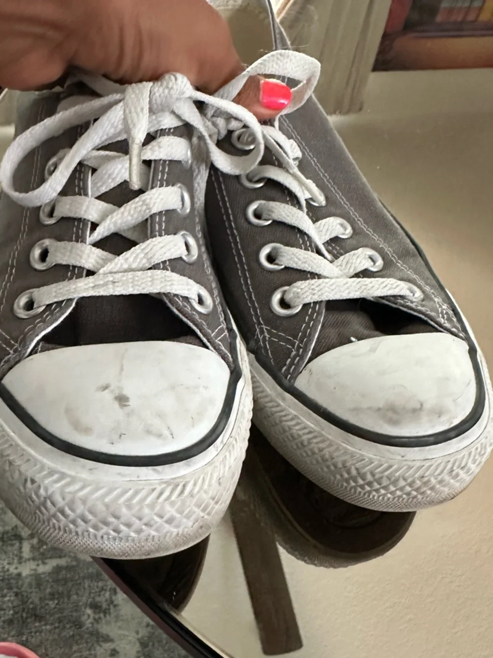 Converse All Star Low Top Gray Grey Chuck Taylor Women’s 7.5 Canvas 1J794 - Picture 3 of 9